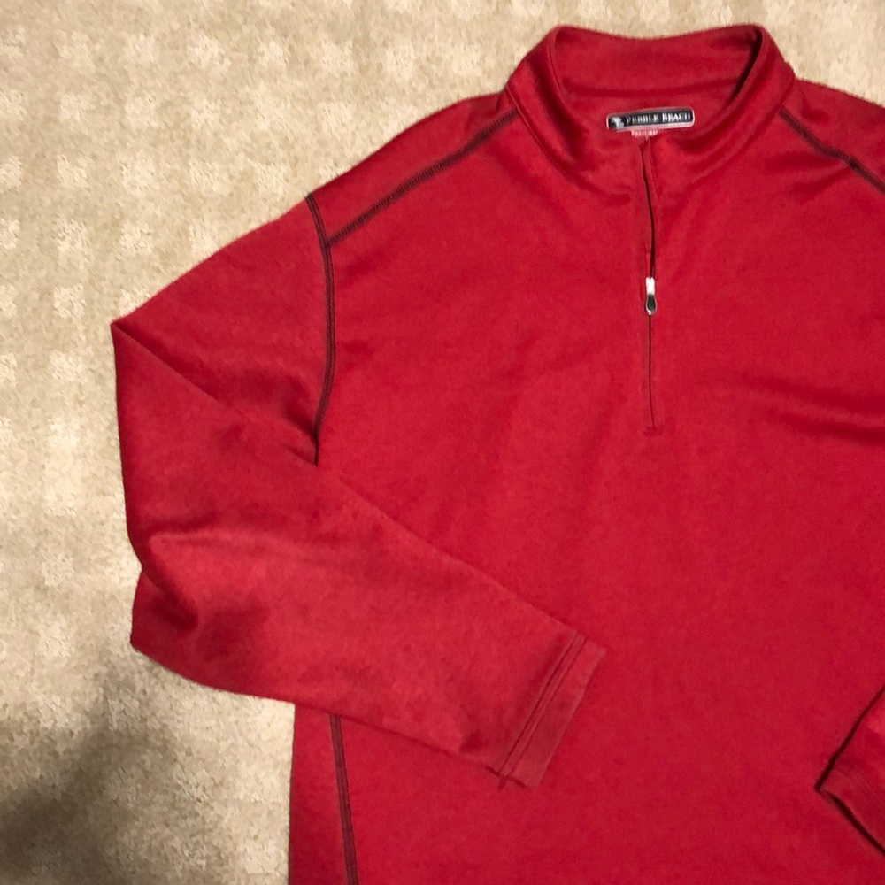 Xl Performance Half Zip Pull Over Maroon Color - image 2